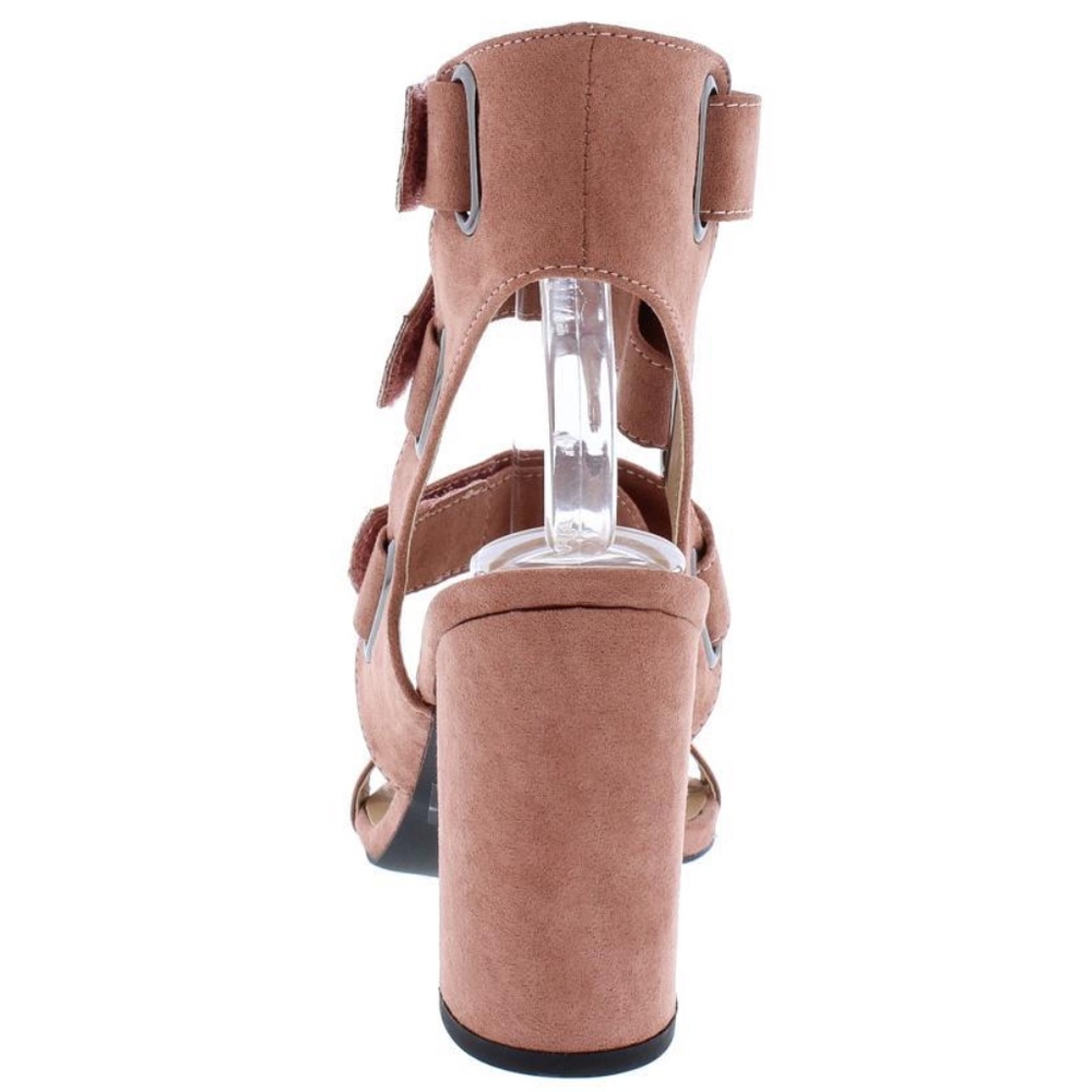 Brand New! MAUVE STRAPPY BLOCK HEELS - Picture 3 of 3